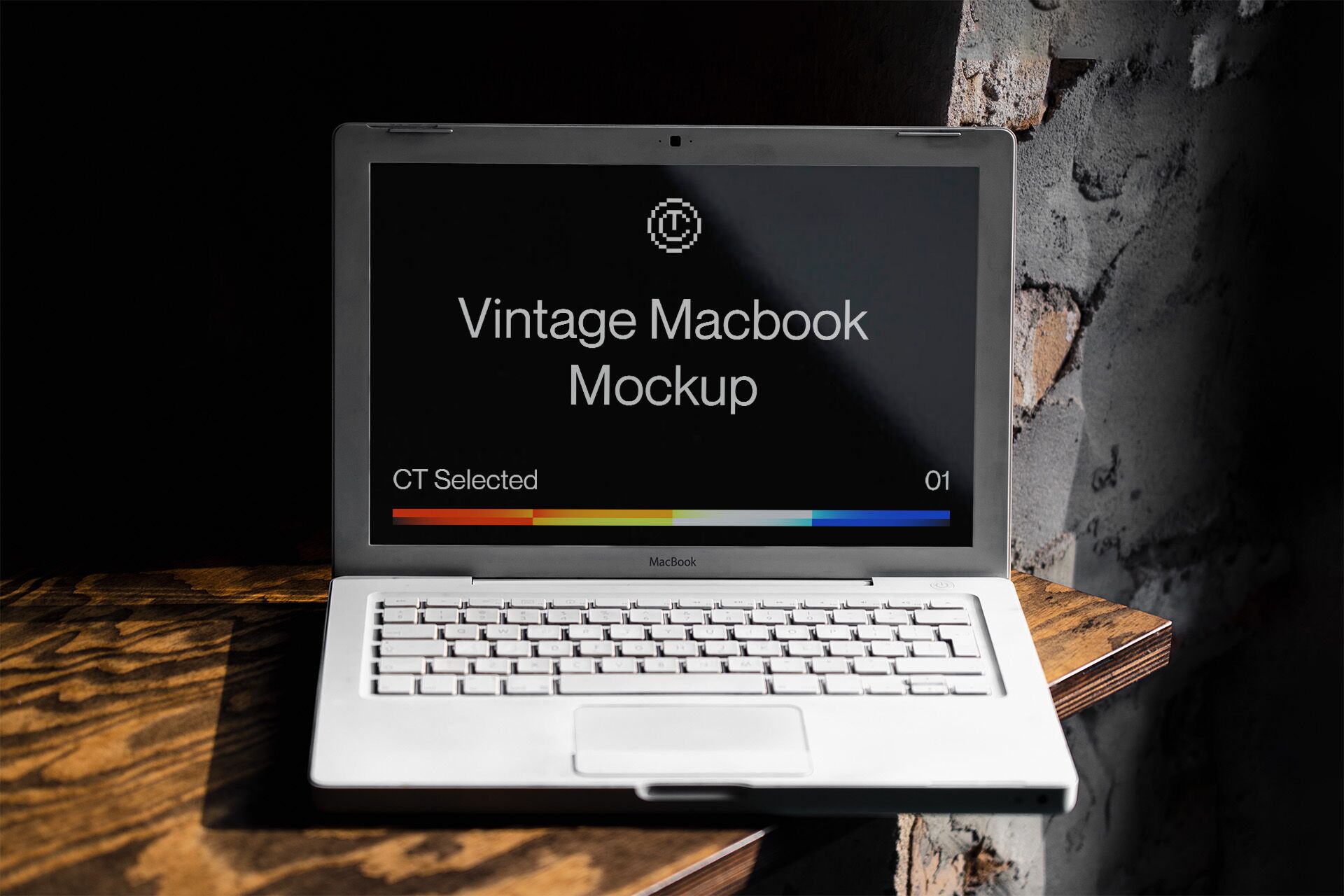 Vintage MacBook Mockup CT 01